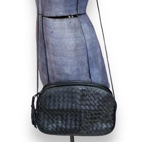 Vintage Woven Leather Tassel Fringe Purse - Picture 2 of 4